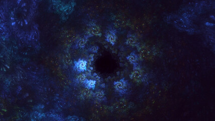 Obraz na płótnie Canvas 3D rendering abstract multicolor fractal light background