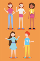 pretty girls icon set