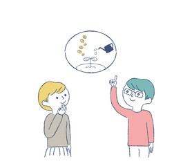 夫婦で資産運用を考えている素材