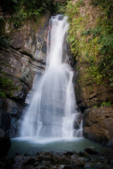 Fototapeta na wymiar waterfall in a tropical forest