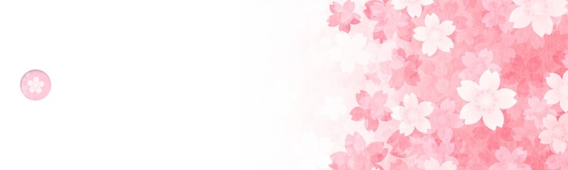 Fototapeta na wymiar 栞をモチーフにした桜のバナー背景