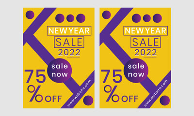 New year sale flyer template