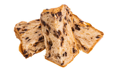 Panettone with chocolate isolated