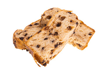 Panettone with chocolate isolated