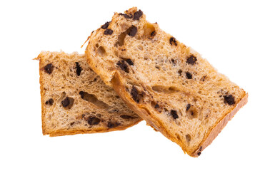 Panettone with chocolate isolated