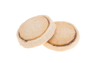 cookies with chocolate nut cream isolate