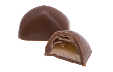 chocolate candies isolated