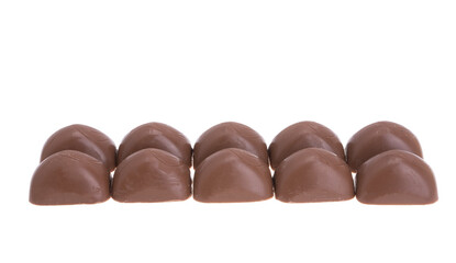 chocolate candies isolated