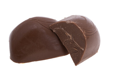 chocolate candies isolated
