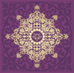 water lily, wedding card design, royal India	