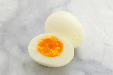 Boiled chicken egg for breakfast