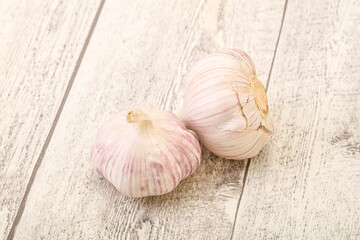 Fresh ripe and tasty garlic