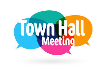 Town Hall Meeting - obrazy, fototapety, plakaty