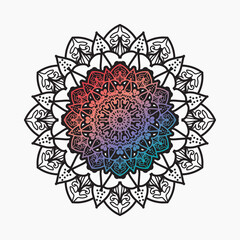 Hand drawn mandala. decoration in ethnic oriental  doodle ornament.