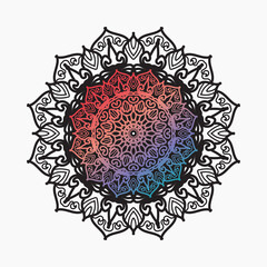Hand drawn mandala. decoration in ethnic oriental  doodle ornament.