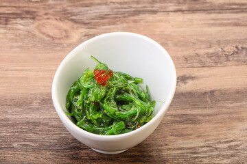 Asian traditional chukka salad in the bowl