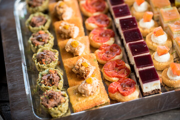 Cocktail, cuillères saumon, Verrines