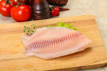 Raw tilapia fish for cooking