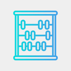 Abacus icon in gradient style about school and education, use for website mobile app presentation