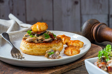 Creamy mushroom and chorizo vol-au-vents