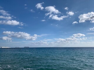 Fototapeta na wymiar sea horizon, sea and sky horizon background