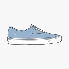 Shoes fashion flat sketch template