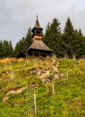 Kaple sv. Hedviky chapel above Vidly village in Jeseniky mountains in Czech republic