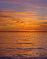 sunset over the sea in versilia