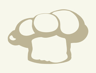 Vector drawing. Old chef hat