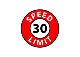 Traffic sign speed limit 30 km h