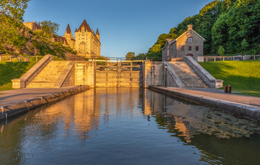 The locks of Ottowa, Canada in the Rideau Canal, World Heritage