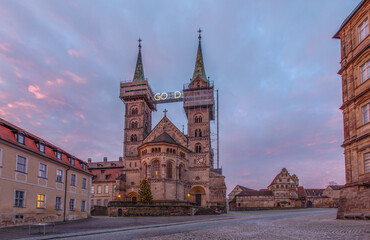 Fototapeta na wymiar Bamberg in Germany in Golden Hour World Heritage
