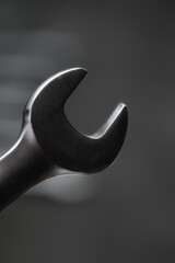 Flexible ratchet wrenches on gray background