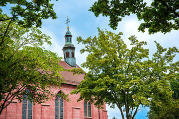 MEERSBURG, GERMANY - June 29, 2018: Cathedral Church in Meersburg, Germany