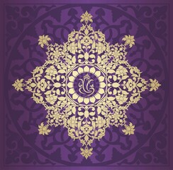 Ganesha, wedding card, royal Rajasthan, India	