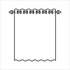 vector illustration of curtain icon. decoration sign for mobile concept and web design. eps 10