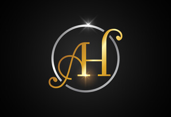 Fototapeta premium Initial Letter A H Logo Design Vector. Graphic Alphabet Symbol For Corporate Business Identity
