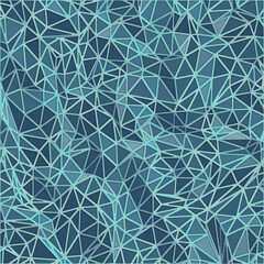 Modern surface with blue triangular pattern. Light crystalline mosaic background. 3d rendering digital illustration