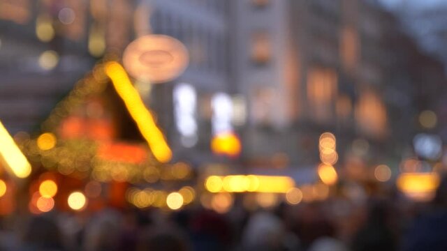 Bokeh Christmas Market. High quality video footage