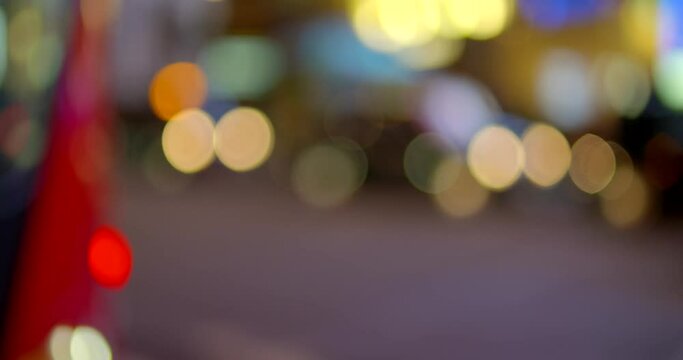 Bokeh Car Lights in Piccadilly Circus. High quality video footage