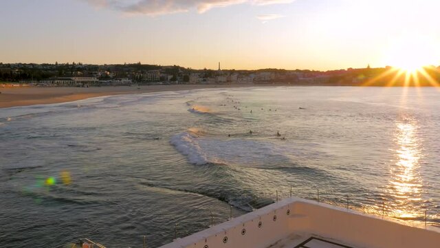 Bondi Beach Sunrise View. High quality video footage