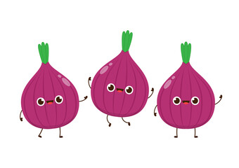 Onion vector. Onion character design. wallpaper. mascot.