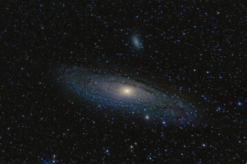 The Andromeda Galaxy M31 on the night sky