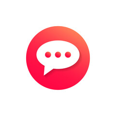 Speech bubble icon. Chat, message, talk circle symbol. Vector illustration.