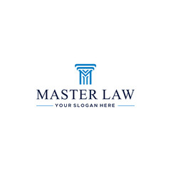 Modern Letter Mark Initial MATER LAW logo design
