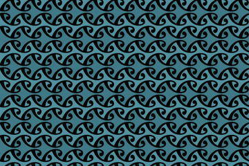 polynesian maori pattern vector illustration wallpaper tile brick simple wave dark - obrazy, fototapety, plakaty