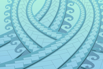 polynesian maori pattern vector illustration spiral 건대타투 문신도안 마오리 - obrazy, fototapety, plakaty