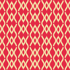 Trendy background image with graphic decorative ornament on red background for your design projects, seamless patterns, wallpaper textures with flat design. Vector illustration