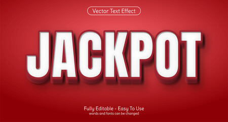 Creative 3d text Jackpot editable style effect template