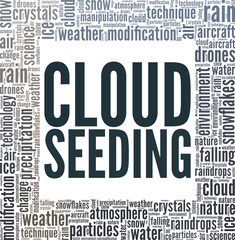Cloud Seeding conceptual vector illustration word cloud isolated on white background.